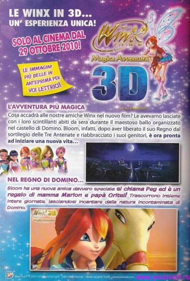 Сканы из журнала про второй фильм Винкс