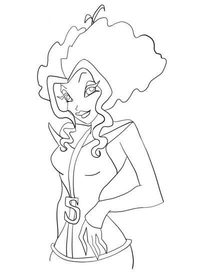 Раскраска Сторми из Трикс