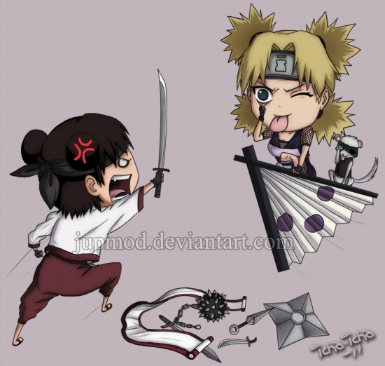 Тен-Тен vs Темари:реванш)