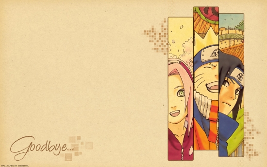 Широкоформатные обои Наруто - команда 7