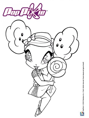 Раскраски ПопПикси Карамель 2