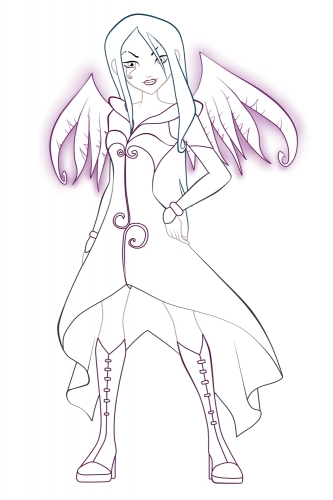 Раскраска Блю Друзья Ангелов