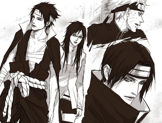 Итачи, Карин, Наруто...арт Lili