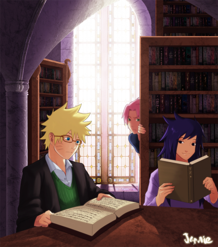 В библиотеке^^