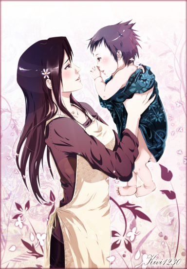 Микото и маленький Саске