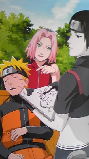 Сай, Наруто и Сакура