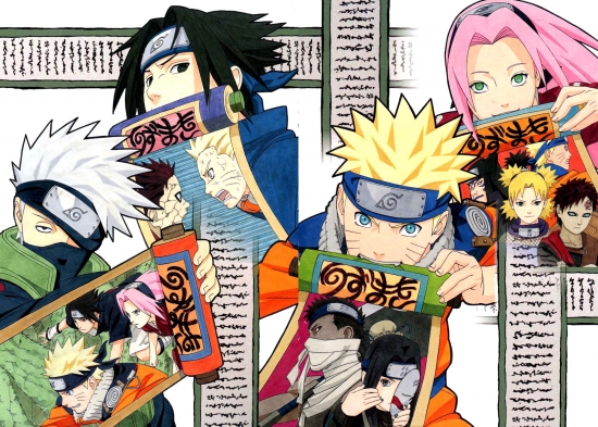 Команда Какаши со свитками