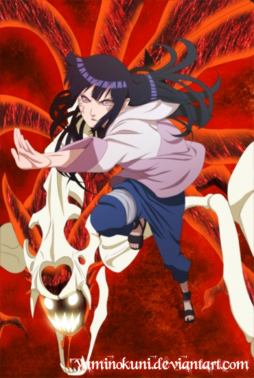 Хината и Наруто одержимый девятихвостым