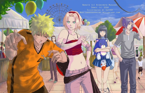 Нарутовцы на празднике