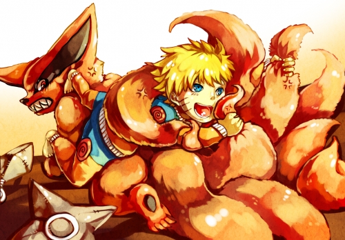 Наруто и Курама