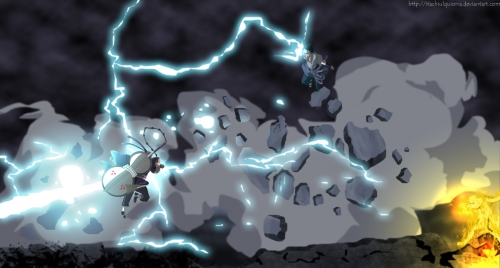 Наруто и Саске против Тоби