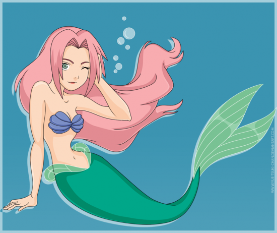 Сакура в образе Ариэль