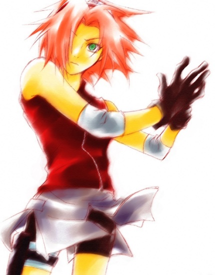 Сакура в перчатках