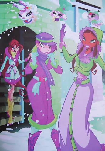 Зима, Винкс и питомцы:)