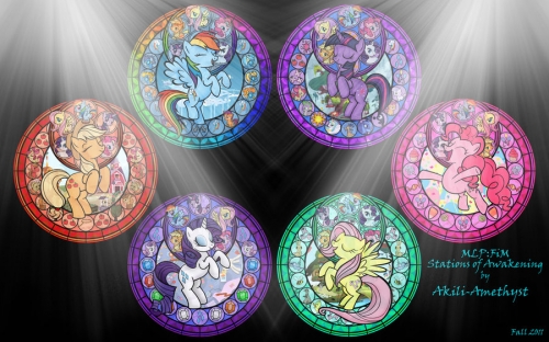 Элементы Гармонии витраж