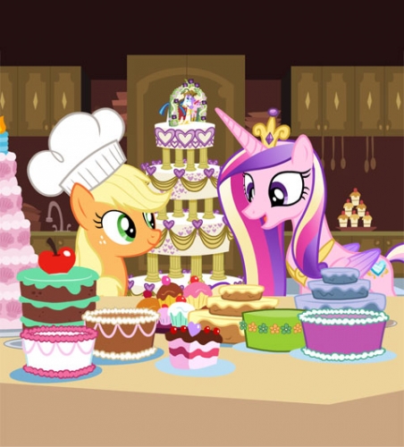 Эпплджек готовит на свадьбу Каденс