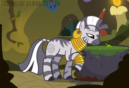 Зекора варит зелье