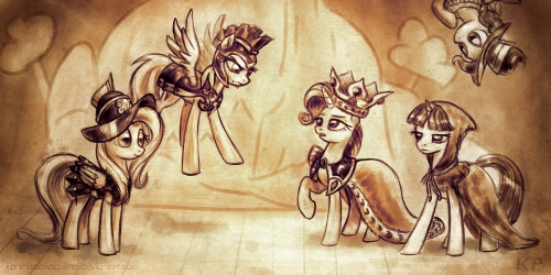 Пони в костюмах