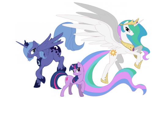 Селестия, Луна и Искорка (Твайлайт Спаркл)