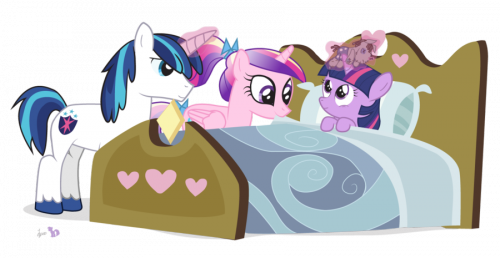 Кадэнс укладывает Твайлайт спать