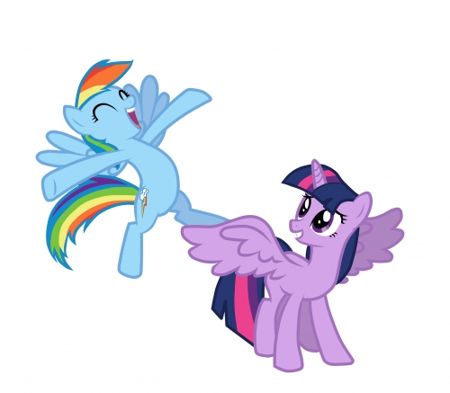 Радуга и принцесса Искорка (Твайлайт Спаркл)