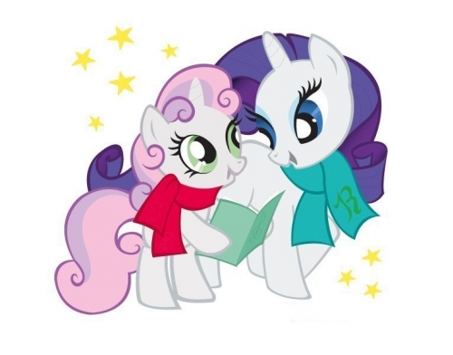 Рарити и Свити Белль на Рождество