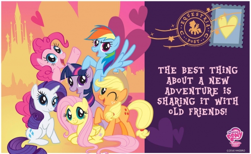 Открытка с пони