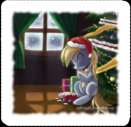 Дерпи с новогодними подарками