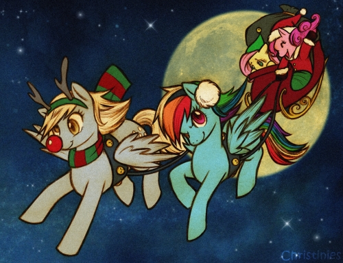 My Little Pony Пони, запряженные в сани