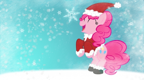 Новогодняя радостная Пинки Пай