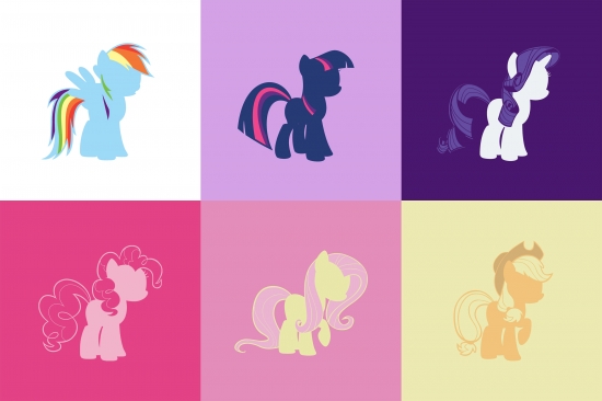 Силуэты пони