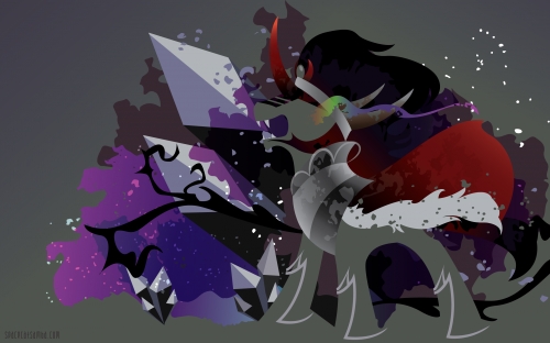 Обои силуэт пони короля Сомбры