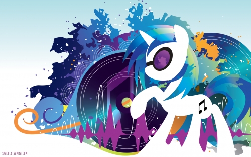 Обои силуэт пони Винил