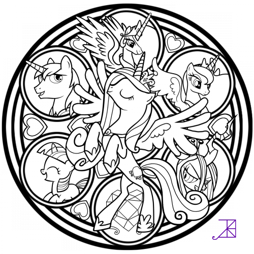 Принцесса Каденс витраж