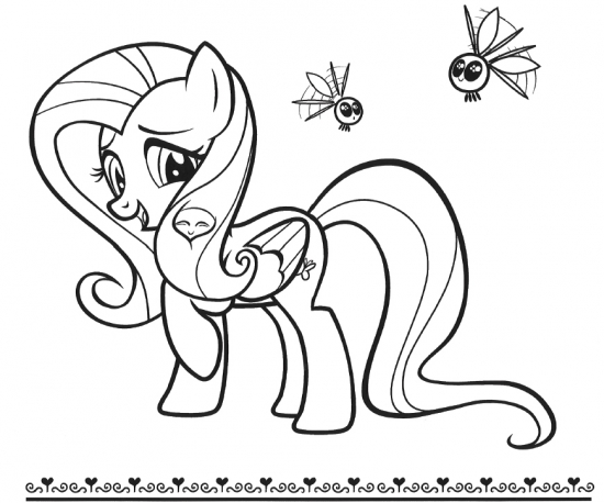 Флатершай и параспрайты раскраска