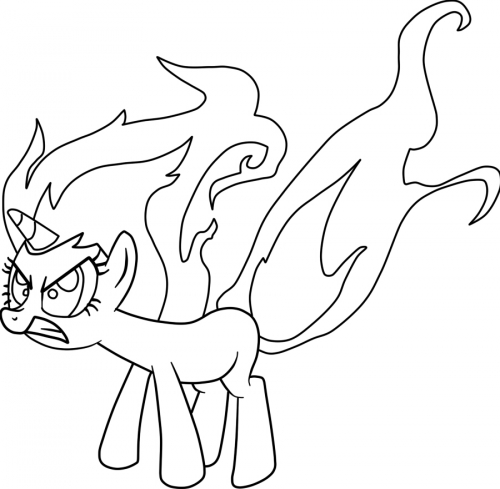 Раскраска разьяренной Твайлайт