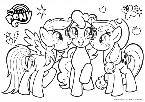 Новая раскраска с пони Дружба это Чудо