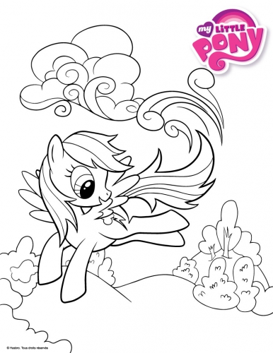 Раскраски Дружба это чудо пони Рейнбоу Дэш