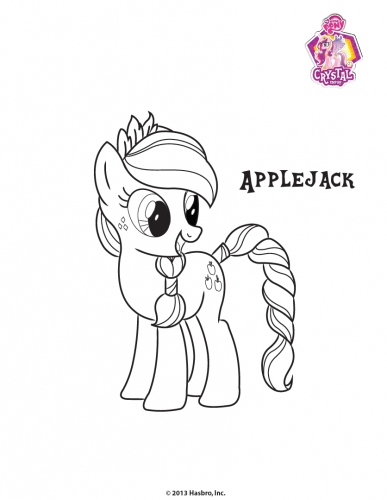 Эпплджек кристальная пони, раскраска
