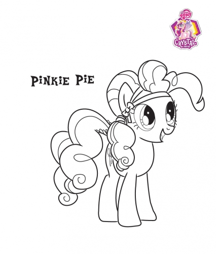 Пинки Пай кристальная пони, раскраска