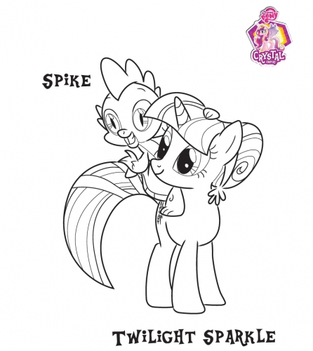 Твайлайт кристальная пони, раскраска