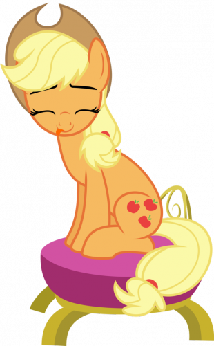 Довольная пони Эпплджек