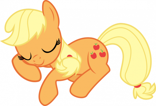 Пони Эпплджек сладко спит