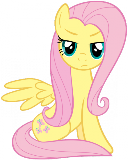 Флаттершай сидит