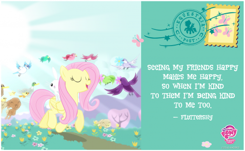 Солнечная открытка с Флаттершай