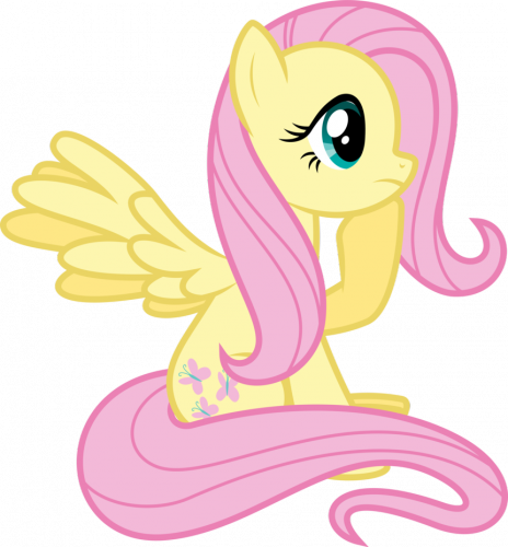 Дружба это Чудо задумчивая Флаттершай в профиль