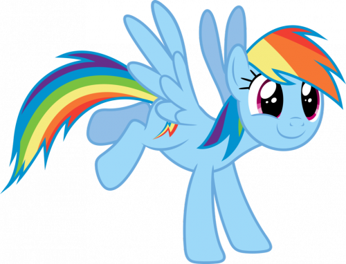 Довольная пони Радуга Дэш
