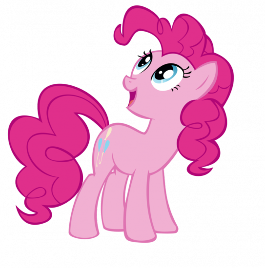 Пинки Пай смотрит наверх