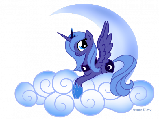 Принцесса Луна на облаке