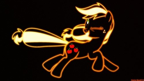 Неоновая Эпплджек, обои